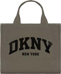 ΓΥΝΑΙΚΕΙΑ ΤΣΑΝΤΑ ΧΕΙΡΟΣ ΜΟΝΟΧΡΩΜΗ ΜΕ ΛΟΓΟΤΥΠΟ ''HADLEE'' - R41AOR57 ΧΑΚΙ DKNY