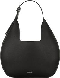 ΓΥΝΑΙΚΕΙΑ ΤΣΑΝΤΑ ΧΕΙΡΟΣ ΜΟΝΟΧΡΩΜΗ ΜΕ ΜΕΤΑΛΙΚΟ ΛΟΓΟΤΥΠΟ ''CAMILA'' - R53CAM31 ΜΑΥΡΟ DKNY