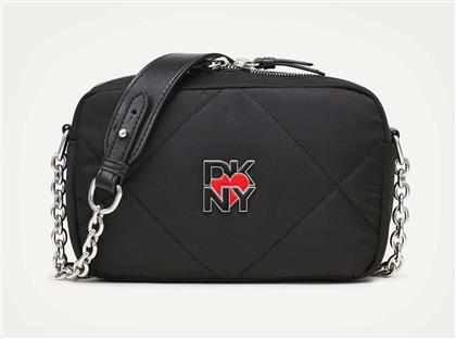 ΓΥΝΑΙΚΕΙΑ ΤΣΑΝΤΑ CROSSBODY ΚΑΠΙΤΟΝΕ ''HEART OF NY'' - R42EEF49 ΜΑΥΡΟ DKNY