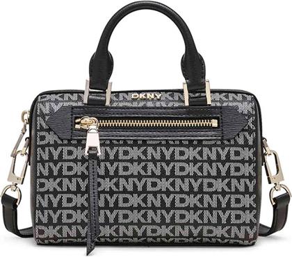 ΓΥΝΑΙΚΕΙΑ ΤΣΑΝΤΑ CROSSBODY ΜΕ ALL-OVER LOGO ''BRYANT'' - R42DYE19 ΜΑΥΡΟ DKNY