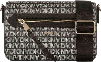 ΓΥΝΑΙΚΕΙΑ ΤΣΑΝΤΑ CROSSBODY ΜΕ ALL-OVER LOGO PRINT ''BRYANT AVE'' - R42EYE21 ΜΑΥΡΟ DKNY