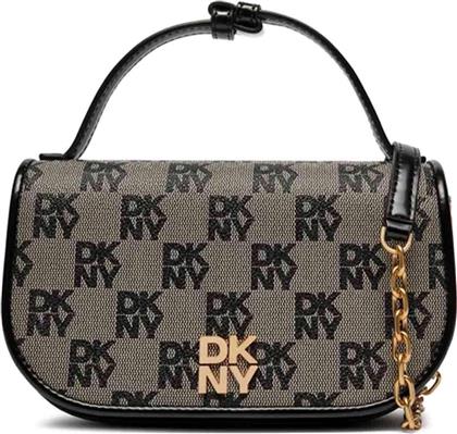 ΓΥΝΑΙΚΕΙΑ ΤΣΑΝΤΑ CROSSBODY ΜΕ ALL-OVER LOGO ''TAMMY'' - R42EYE58 ΜΑΥΡΟ DKNY