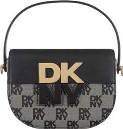 ΓΥΝΑΙΚΕΙΑ ΤΣΑΝΤΑ CROSSBODY ΜΕ ALL-OVER MONOGRAM ''ECHO'' - R42EYE28 ΜΑΥΡΟ DKNY