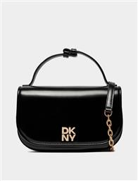 ΓΥΝΑΙΚΕΙΑ ΤΣΑΝΤΑ CROSSBODY ΜΕ ΜΕΤΑΛΛΙΚΟ LOGO ''TAMMY'' - R42EXE58 ΜΑΥΡΟ DKNY