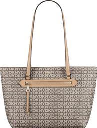 ΓΥΝΑΙΚΕΙΑ ΤΣΑΝΤΑ ΩΜΟΥ ΜΕ ALL-OVER MONOGRAM ''BRYANT'' - R42AYE20 ΚΑΦΕ DKNY