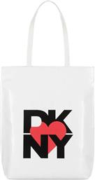 ΓΥΝΑΙΚΕΙΑ ΤΣΑΝΤΑ ΩΜΟΥ TOTE ΜΕ LOGO PRINT ''HEART OF NY'' - R41AGE95 ΛΕΥΚΟ DKNY