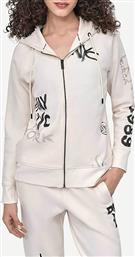 ΓΥΝΑΙΚΕΙΑ ΖΑΚΕΤΑ ΦΟΥΤΕΡ ΜΕ ΚΟΥΚΟΥΛΑ ΚΑΙ ΛΟΓΟΤΥΠΟ - DP5J9540 ΕΚΡΟΥ DKNY