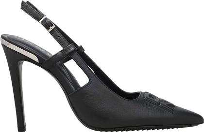 ΓΥΝΑΙΚΕΙΕΣ ΔΕΡΜΑΤΙΝΕΣ ΓΟΒΕΣ SLINGBACK ''MEDIVILLE'' - K3566902 ΜΑΥΡΟ DKNY