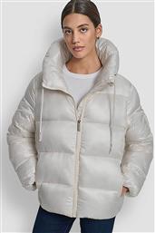 ΓΥΝΑΙΚΕΙΟ ΜΠΟΥΦΑΝ ΚΑΠΙΤΟΝΕ ΜΕ ΨΗΛΟ ΛΑΙΜΟ - DJ5J6113 ΜΠΕΖ DKNY