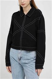 ΓΥΝΑΙΚΕΙΟ JACKET ΜΟΝΟΧΡΩΜΟ ΜΕ ΓΕΩΜΕΤΡΙΚΟ PATTERN ΜΕ CONTRAST ΡΑΦΕΣ - P3DCTS02 ΜΑΥΡΟ DKNY