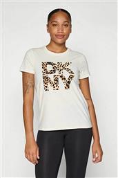 ΓΥΝΑΙΚΕΙO T-SHIRT ΜΕ ANIMAL PRINT ΚΑΙ ΛΟΓΟΤΥΠΟ - DP5T1364 ΛΕΥΚΟ DKNY