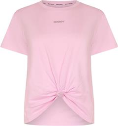 ΓΥΝΑΙΚΕΙΟ T-SHIRT ΜΕ ΛΟΓΟΤΥΠΟ ΜΕ ΣΤΡΑΣ - DP4T9994 ΡΟΖ DKNY