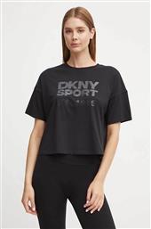 ΓΥΝΑΙΚΕΙΟ T-SHIRT ΜΕ ΛΟΓΟΤΥΠΟ RELAXED FIT - DP4T9972 ΜΑΥΡΟ DKNY