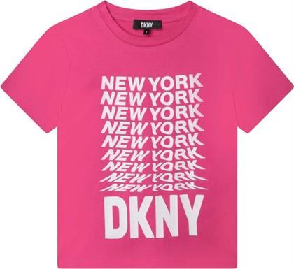 T-SHIRT D35S76 D ΡΟΖ REGULAR FIT DKNY