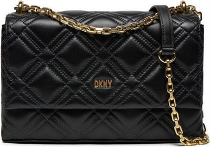 ΤΣΑΝΤΑ EVON FLAP SHOULDER R413BC66 ΜΑΥΡΟ DKNY