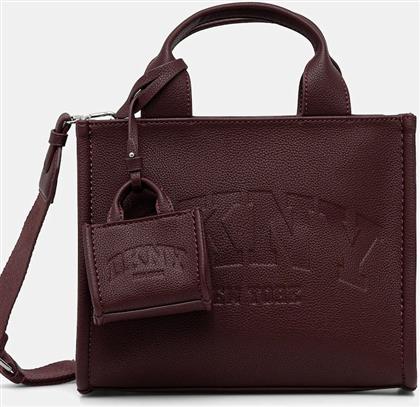 ΤΣΑΝΤΑ HADLEE ΧΡΩΜΑ: ΜΠΟΡΝΤΟ, R53AAC80 DKNY