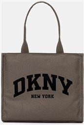 ΤΣΑΝΤΑ HADLEE LOGOARCH ΧΡΩΜΑ: ΠΡΑΣΙΝΟ, R51AGJ50 DKNY