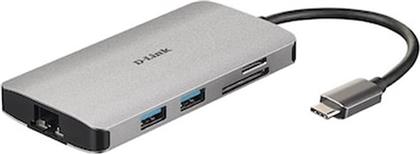 DUB-M810 8-IN-1 USB-C HUB HDMI,RJ45,CARD,PD DLINK από το PUBLIC