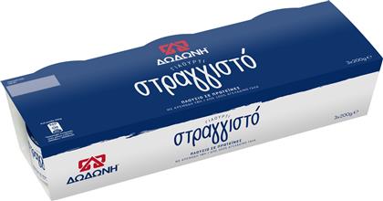 ΓΙΑΟΥΡΤΙ ΣΤΡΑΓΓΙΣΤΟ 8% ΛΙΠΑΡΑ (3X200 G) ΔΩΔΩΝΗ