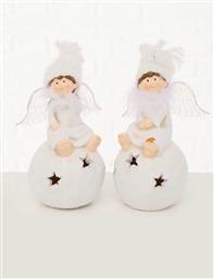 ΧΡΙΣΤΟΥΓΕΝΝΙΑΤΙΚΗ ΦΙΓΟΥΡΑ ΑΓΓΕΛΑΚΙ ΚΕΡΑΜΙΚΟ 11 X 9 X 18,5 CM - 20-23-439 DOMUS HOMUS