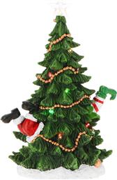 ΧΡΙΣΤΟΥΓΕΝΝΙΑΤΙΚΗ ΦΙΓΟΥΡΑ ΣΕ ΣΧΗΜΑ ΔΕΝΤΡΟΥ ΜΕ ΦΩΤΑΚΙΑ LED 19,5 X 17 X 30,5 CM - 20-19-399 DOMUS HOMUS