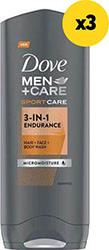 ΑΦΡΟΝΤΟΥΣ MEN SHOWER ENDURANCE 1200ML (3X400ML) DOVE