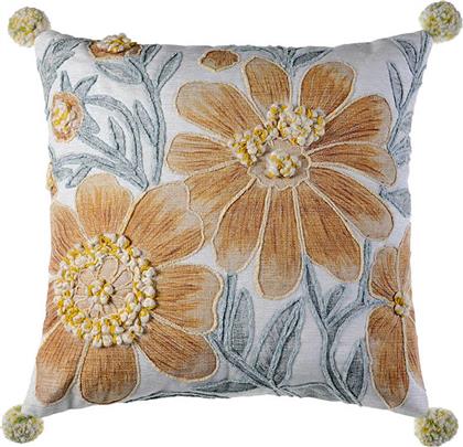 ΔΙΑΚΟΣΜΗΤΙΚΗ ΜΑΞΙΛΑΡΟΘΗΚΗ ''BEIGE FLOWER'' 45 X 45 CM - 71-0595 DOWN TOWN HOME