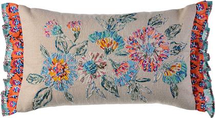 ΔΙΑΚΟΣΜΗΤΙΚΗ ΜΑΞΙΛΑΡΟΘΗΚΗ ''FLOWERS FRILL'' 30 X 50 CM - 71-0607 DOWN TOWN HOME