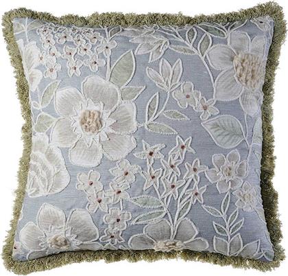 ΔΙΑΚΟΣΜΗΤΙΚΗ ΜΑΞΙΛΑΡΟΘΗΚΗ ''FLOWERS GREY'' 50 X 50 CM - 71-0609 DOWN TOWN HOME