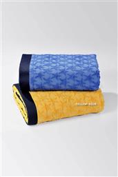 ΠΕΤΣΕΤΑ ΘΑΛΑΣΣΗΣ ΜΕ ΑΝΑΓΛΥΦΟ ΣΧΕΔΙΟ ''STARS YELLOW/BLUE'' 90 X 180 CM - 72-4943 DOWN TOWN HOME