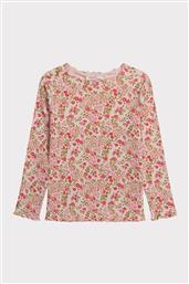 ΠΑΙΔΙΚΗ ΜΑΚΡΥΜΑΝΙΚΗ ΜΠΛΟΥΖΑ RIBBED ΜΕ FLORAL PRINT - 364626 ΡΟΖ DPAM