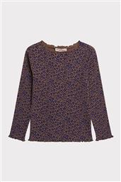 ΠΑΙΔΙΚΗ ΜΑΚΡΥΜΑΝΙΚΗ ΜΠΛΟΥΖΑ RIBBED ΜΕ LEOPARD PRINT - 364612 ΚΑΦΕ DPAM