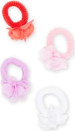 ΠΑΙΔΙΚΟ ΣΕΤ ΛΑΣΤΙΧΑΚΙΑ ΓΙΑ ΚΟΡΙΤΣΙΑ MULTICOLOUR FLOWERS 4 ΤΜΧ - ΡΟΖ DPAM