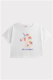 ΠΑΙΔΙΚΟ T-SHIRT ΓΙΑ ΚΟΡΙΤΣΙΑ ''MAGIC UNICORN'' - 356022 ΛΕΥΚΟ DPAM