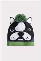 ΠΑΙΔΙΚΟΣ ΣΚΟΥΦΟΣ ΜΕ ΑΥΤΑΚΙΑ ΚΑΙ POM-POM ''GREEN DOG'' - 351847 ΜΠΛΕ ΣΚΟΥΡΟ DPAM