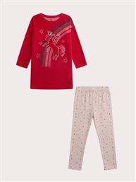 ΣΕΤ ΠΑΙΔΙΚΕΣ ΠΙΤΖΑΜΕΣ ΓΙΑ ΚΟΡΙΤΣΙΑ CHRISTMAS UNICORN - ΚΟΚΚΙΝΟ DPAM