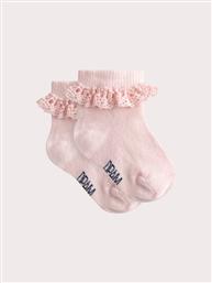 ΒΡΕΦΙΚΕΣ ΚΑΛΤΣΕΣ ΓΙΑ ΚΟΡΙΤΣΙΑ BABY PINK RUFFLES - ΡΟΖ DPAM