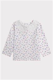 ΒΡΕΦΙΚΗ ΜΑΚΡΥΜΑΝΙΚΗ ΜΠΛΟΥΖΑ ΜΕ FLORAL PRINT ΚΑΙ ΓΙΑΚΑ ΜΕ ΚΕΝΤΗΤΕΣ ΛΕΠΤΟΜΕΡΕΙΕΣ - 365843 ΛΕΥΚΟ DPAM