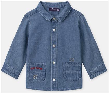 ΒΡΕΦΙΚΟ DENIM ΠΟΥΚΑΜΙΣΟ ΜΕ ΚΕΝΤΗΜΑΤΑ - 365456 DENIM BLUE DPAM