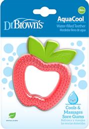 DR BROWN'S AQUACOOL APPLE WATER FILLED TEETHER 3M+ ΚΡΙΚΟΣ ΟΔΟΝΤΟΦΥΙΑΣ ΣΕ ΣΧΗΜΑ ΜΗΛΟΥ ΠΟΥ ΔΡΟΣΙΖΕΙ & ΚΑΤΑΠΡΑΥΝΕΙ ΤΑ ΟΥΛΑ ΤΟΥ ΜΩΡΟΥ 1 ΤΕΜΑΧΙΟ ΚΩΔ TE028 DR BROWNS