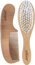 DR. BROWN'S SOFT & SAFE BRUSH + COMB SET ΞΥΛΙΝΗ ΒΡΕΦΙΚΗ ΒΟΥΡΤΣΑ & ΧΤΕΝΑ 1 ΤΕΜΑΧΙΟ DR BROWNS