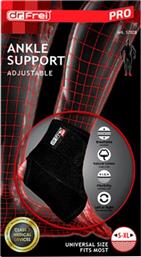 DR. FREI ANKLE SUPPORT ADJUSTABLE ΑΜΦΙΔΕΞΙΑ ΡΥΘΜΙΖΟΜΕΝΗ ΕΠΙΣΤΡΑΓΑΛΙΔΑ ΜΑΥΡΗ ONE SIZE 1 ΤΕΜΑΧΙΟ DR FREI