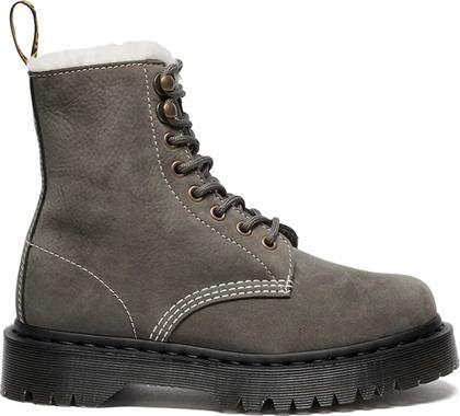 ΔΕΡΜΑΤΙΝΑ WORKERS 1460 PASCAL BEX FUR LINED ΧΡΩΜΑ: ΓΚΡΙ, DM41419020 DR MARTENS