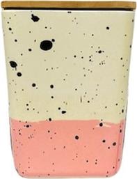 ΔΟΧΕΙΟ ΦΥΣΙΚΟ BAMBOO 9X18 CM 100% ΟΙΚΟΛΟΓΙΚΟ WHITE PINK DOTS DREAM HOUSE από το PUBLIC