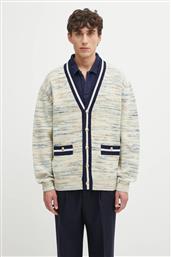 ΜΑΛΛΙΝΗ ΖΑΚΕΤΑ LE CARDIGAN MOULINE ΧΡΩΜΑ: ΜΠΕΖ, I.CA161.WO018 DROLE DE MONSIEUR