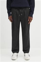 ΜΑΛΛΙΝΟ ΠΑΝΤΕΛΟΝΙ LE PANTALON CROPPED FLANELLE ΑΝΔΡΙΚΟ, ΧΡΩΜΑ: ΓΚΡΙ, H.BP167.WV008 DROLE DE MONSIEUR