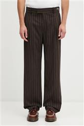 ΠΑΝΤΕΛΟΝΙ ΜΕ ΠΡΟΣΘΗΚΗ ΜΑΛΛΙΟΥ LE PANTALON PINSTRIPES ΧΡΩΜΑ: ΚΑΦΕ, I.BP165.WO040 DROLE DE MONSIEUR