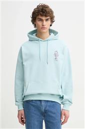 ΒΑΜΒΑΚΕΡΗ ΜΠΛΟΥΖΑ LE HOODIE VASE ΧΡΩΜΑ: ΤΙΡΚΟΥΑΖ, ΜΕ ΚΟΥΚΟΥΛΑ, F-HO174-CO127-LBE DROLE DE MONSIEUR