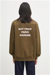 ΒΑΜΒΑΚΕΡΗ ΜΠΛΟΥΖΑ LE SWEATSHIRT SLOGAN ΧΡΩΜΑ: ΠΡΑΣΙΝΟ, I.SW149.CO127 DROLE DE MONSIEUR