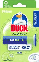 WC BLOCK FRESH DISCS LIME STARTER KIT 36ML DUCK